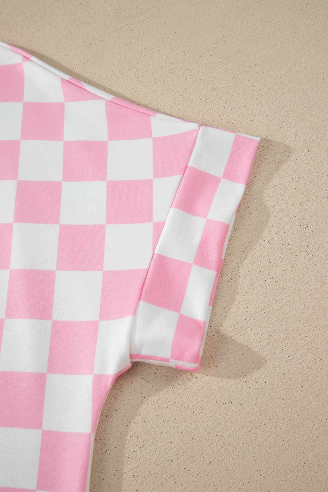 Checker Colorblock Mock Neck Top & Short Set - Rooted & Reckless Co.