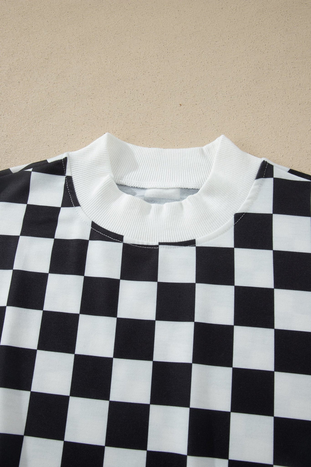 Checker Colorblock Mock Neck Top & Short Set - Rooted & Reckless Co.