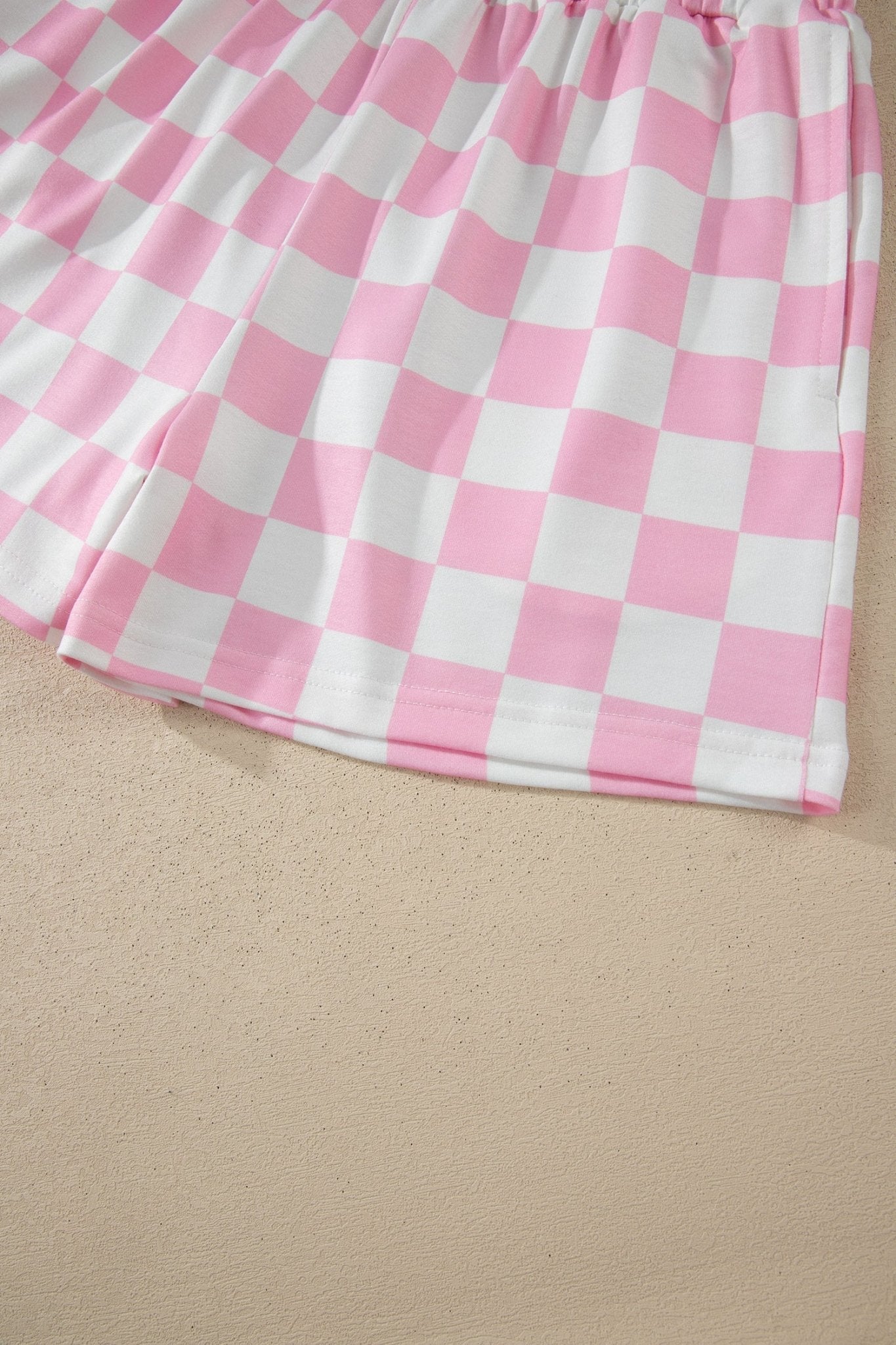 Checker Colorblock Mock Neck Top & Short Set - Rooted & Reckless Co.