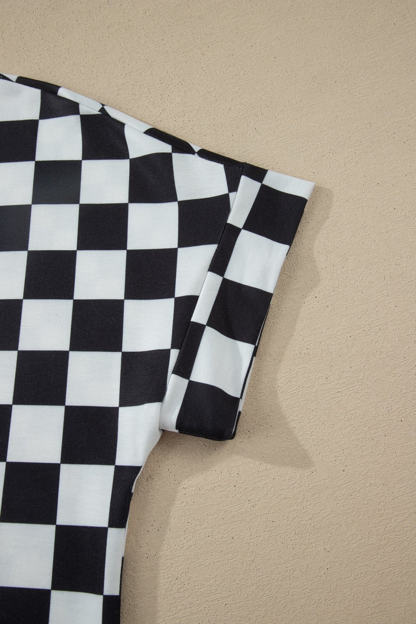 Checker Colorblock Mock Neck Top & Short Set - Rooted & Reckless Co.