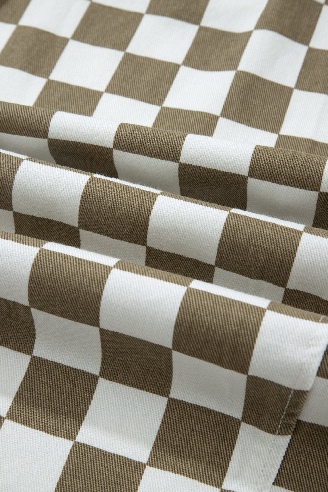 Checker Denim Barrel Leg Pants - Rooted & Reckless Co.