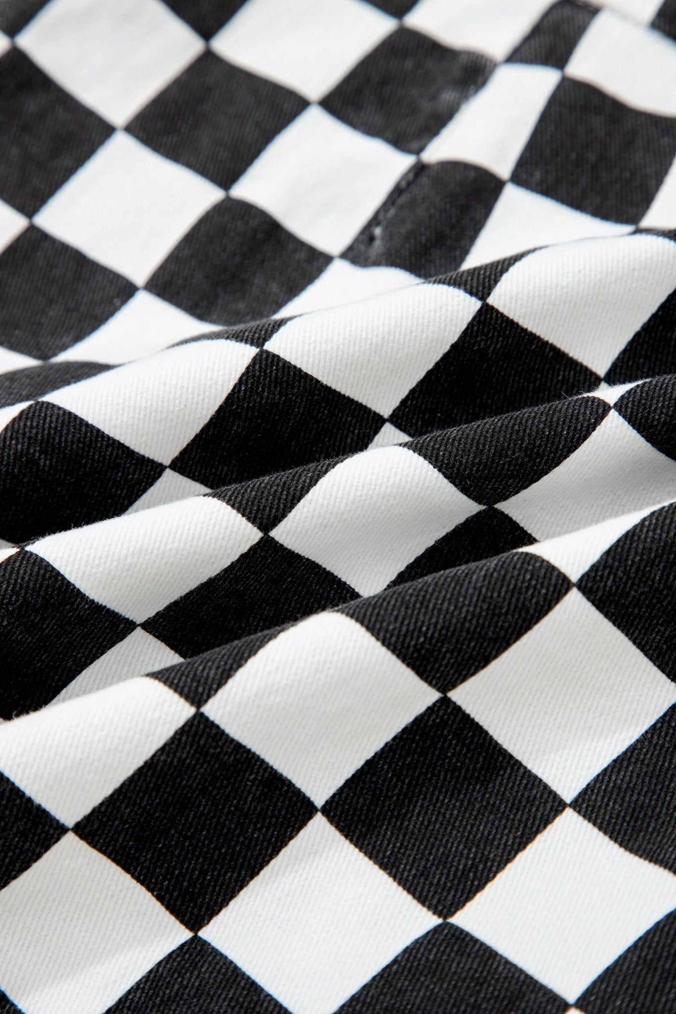 Checker Denim Pocketed Overlap Skort - Rooted & Reckless Co.
