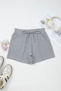 Checker Drawstring Elastic Waist Pocketed Shorts - Rooted & Reckless Co.