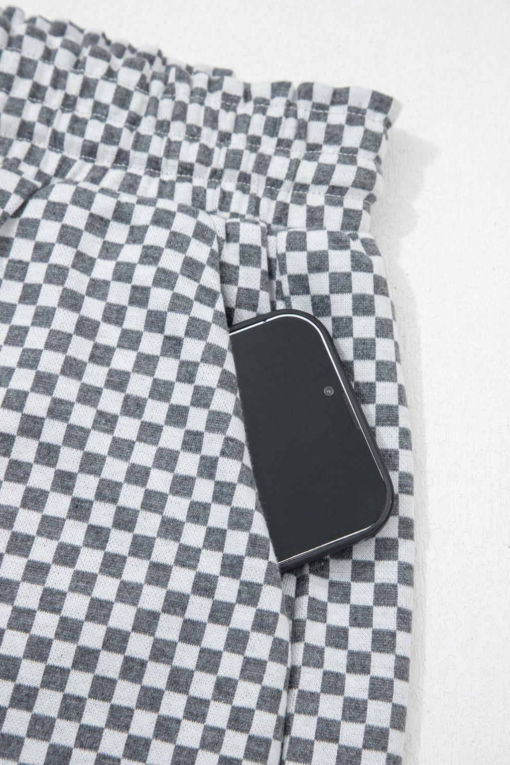 Checker Drawstring Elastic Waist Pocketed Shorts - Rooted & Reckless Co.