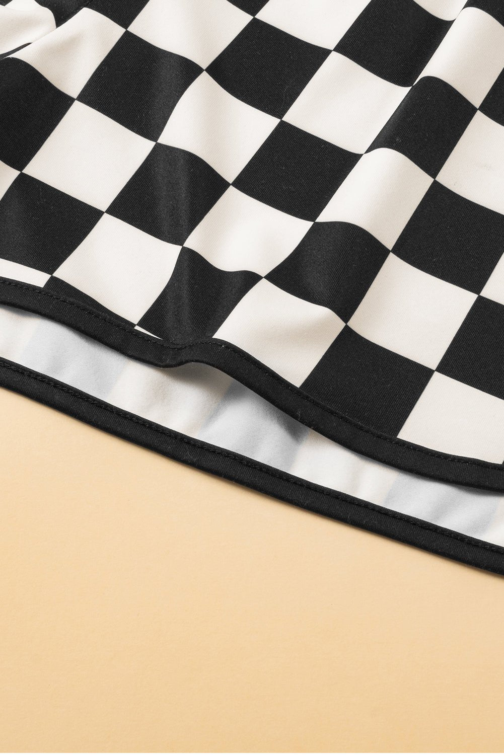 Checker Drawstring Elastic Waist Shorts - Rooted & Reckless Co.
