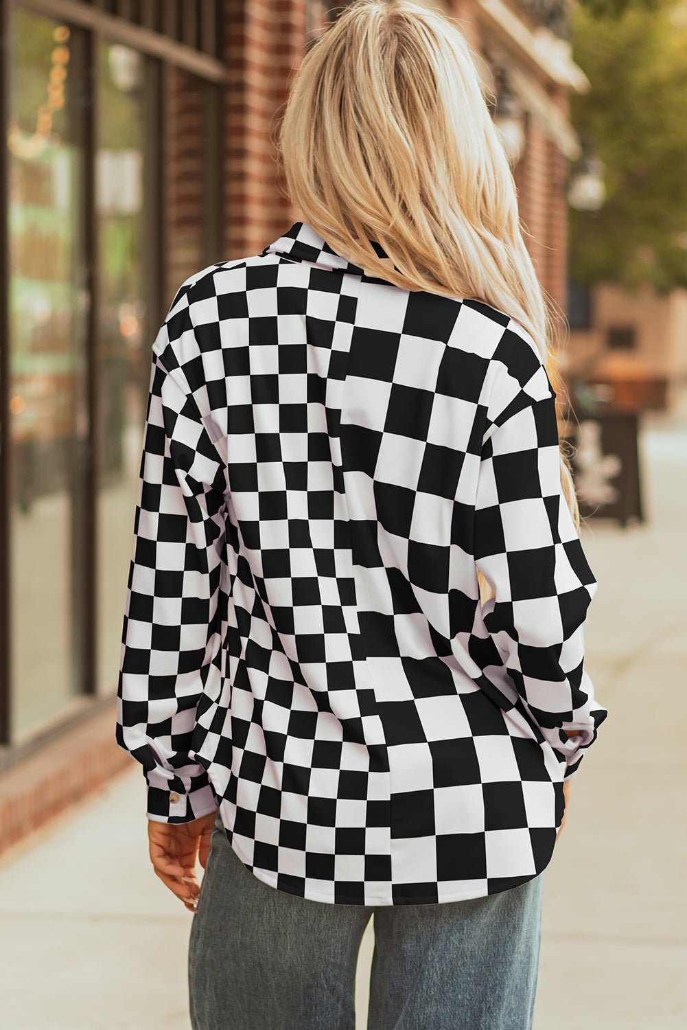 Checker Flap Pocket Button Front Shacket - Rooted & Reckless Co.