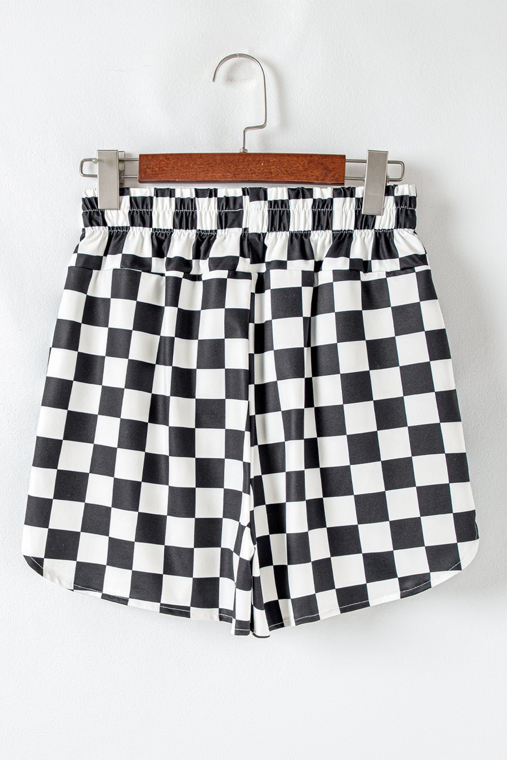 Checker High Waist Casual Shorts - Rooted & Reckless Co.