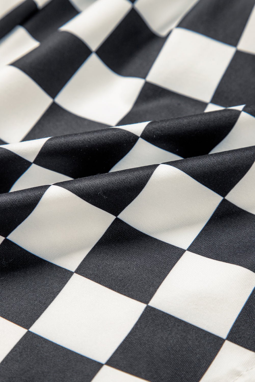 Checker High Waist Casual Shorts - Rooted & Reckless Co.