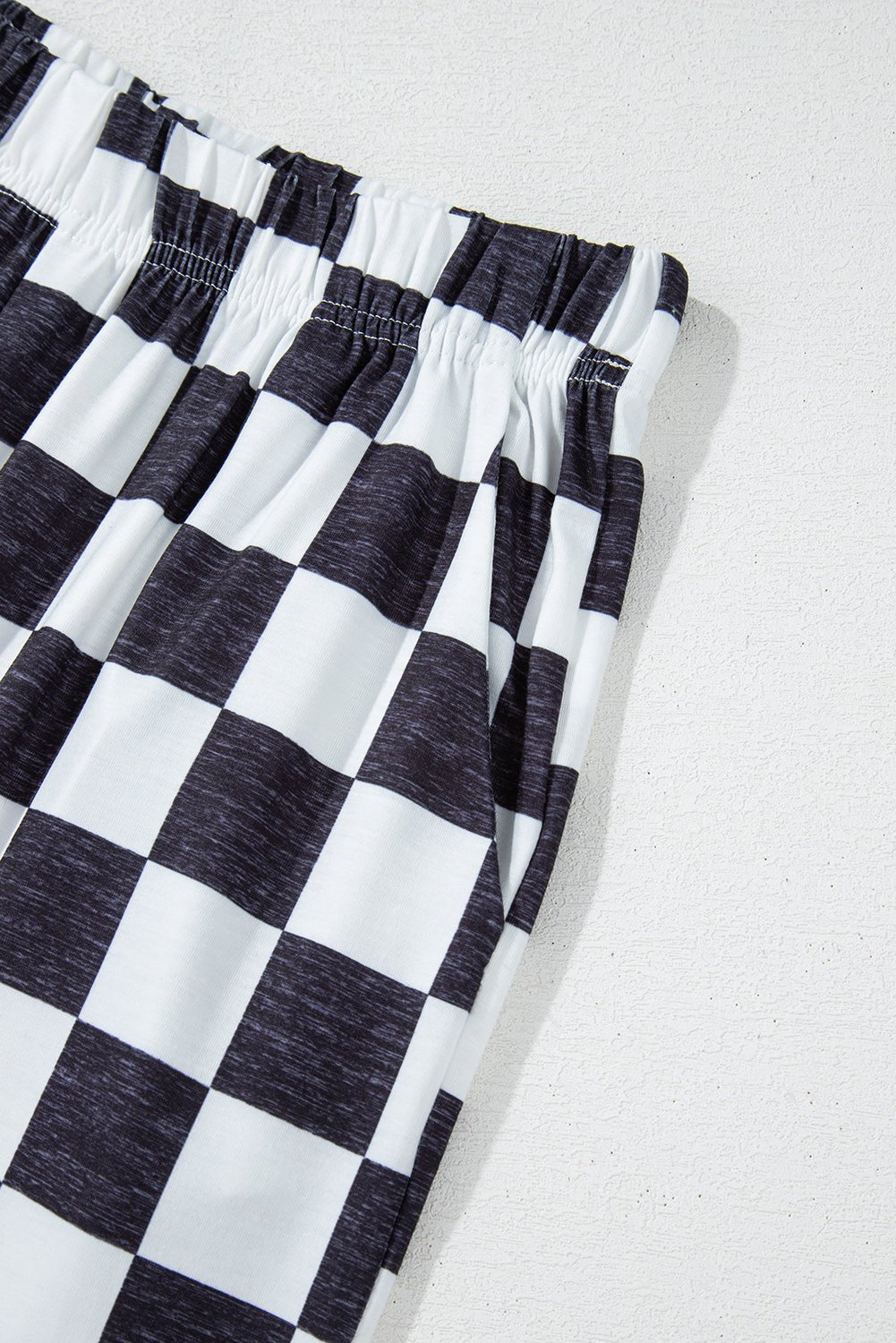 Checker High Waist Wide Leg Pants - Rooted & Reckless Co.