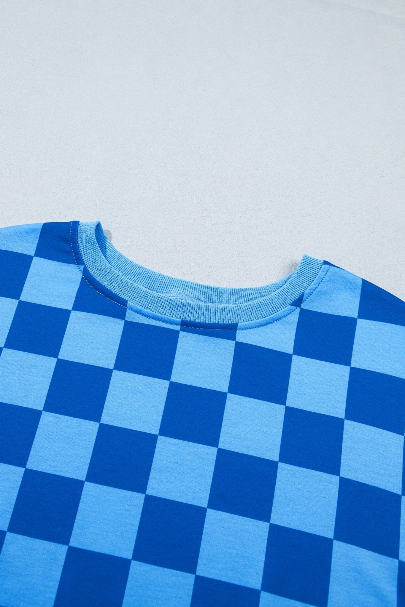 Checker Long Sleeve Crop Top & Shorts Set - Rooted & Reckless Co.
