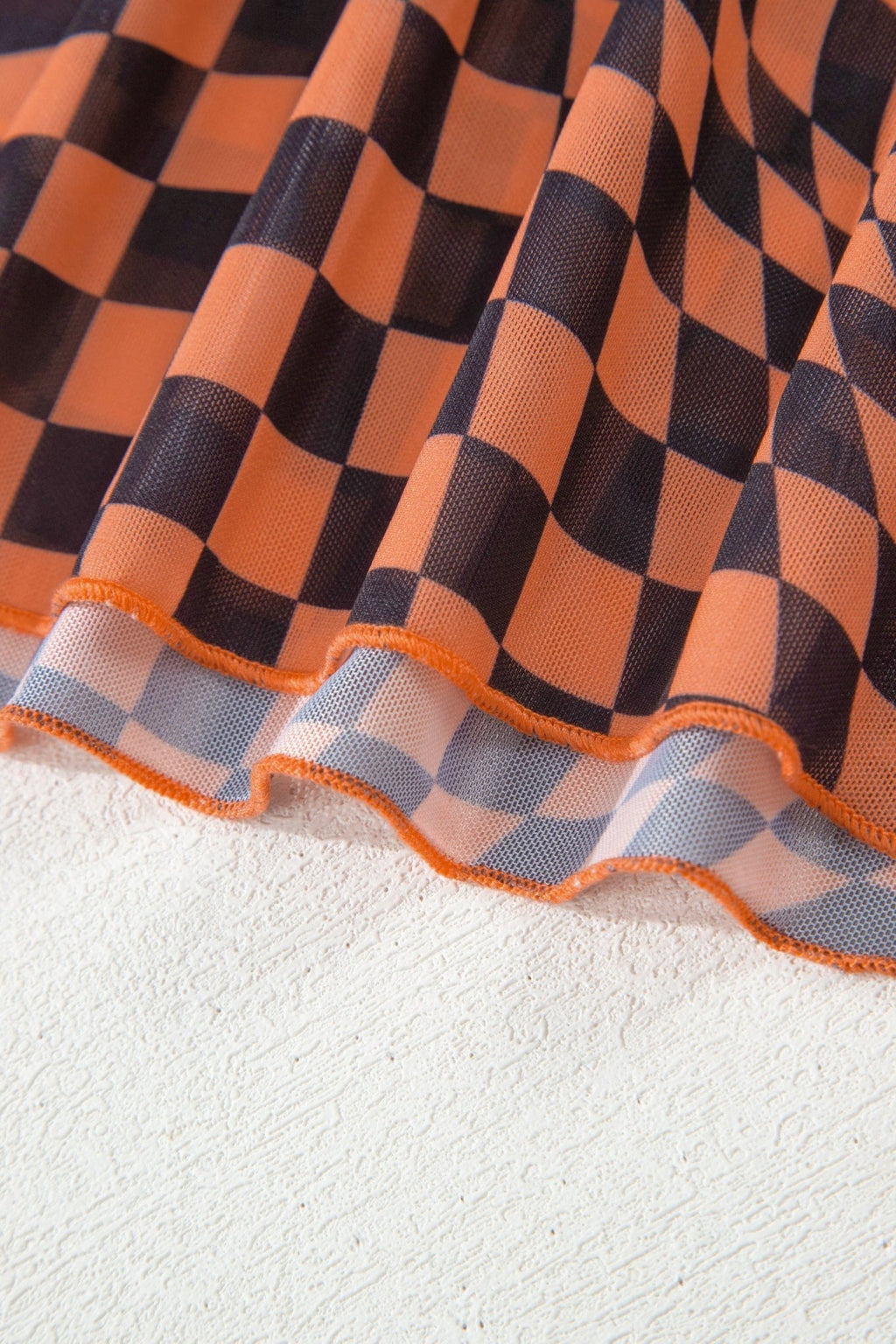 Checker Mesh Mock Neck Short Sleeve T-Shirt - Rooted & Reckless Co.