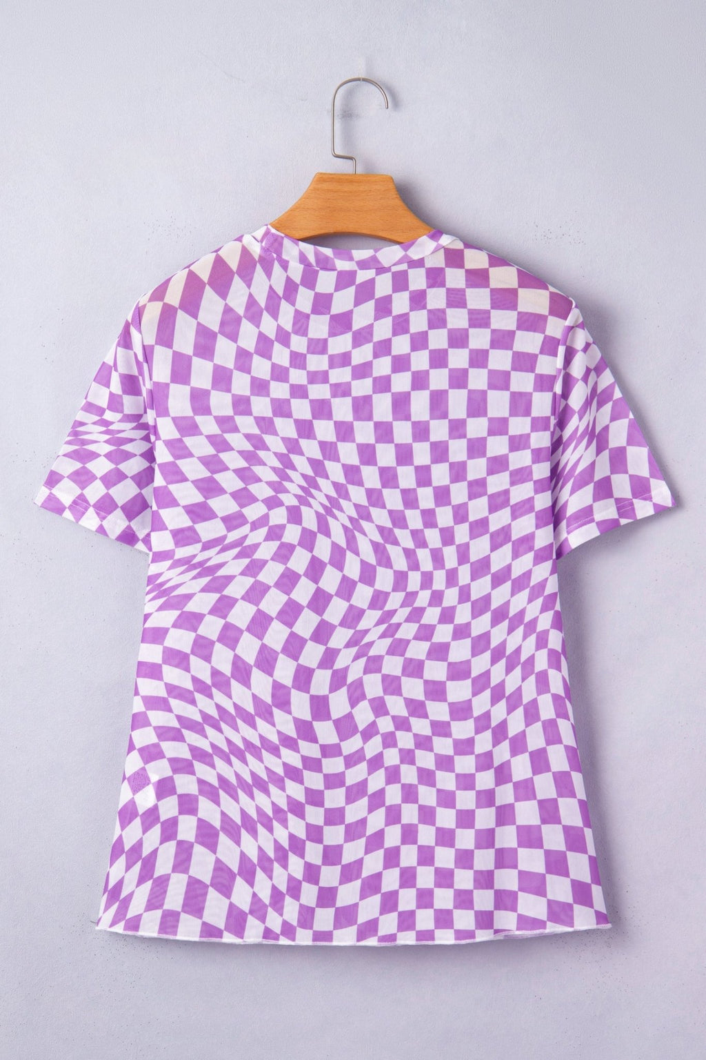Checker Mesh Mock Neck Short Sleeve T-Shirt - Rooted & Reckless Co.