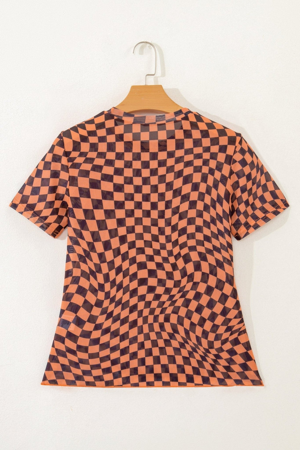 Checker Mesh Mock Neck Short Sleeve T-Shirt - Rooted & Reckless Co.