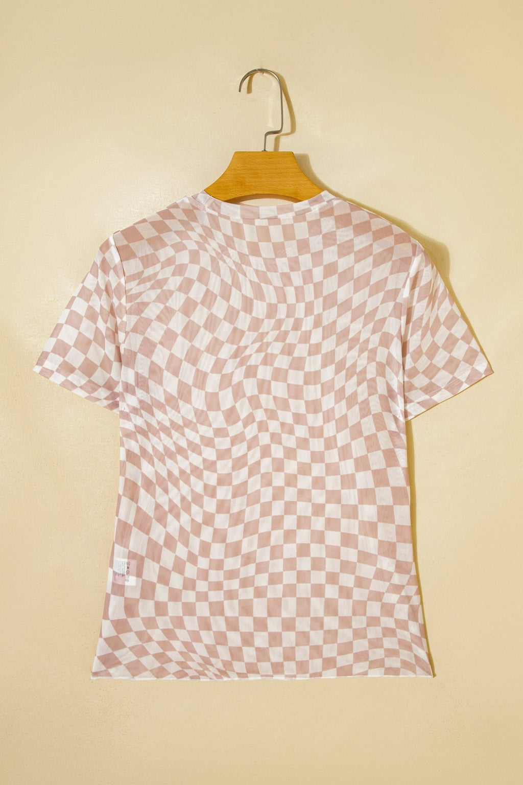 Checker Mesh Mock Neck Short Sleeve T-Shirt - Rooted & Reckless Co.