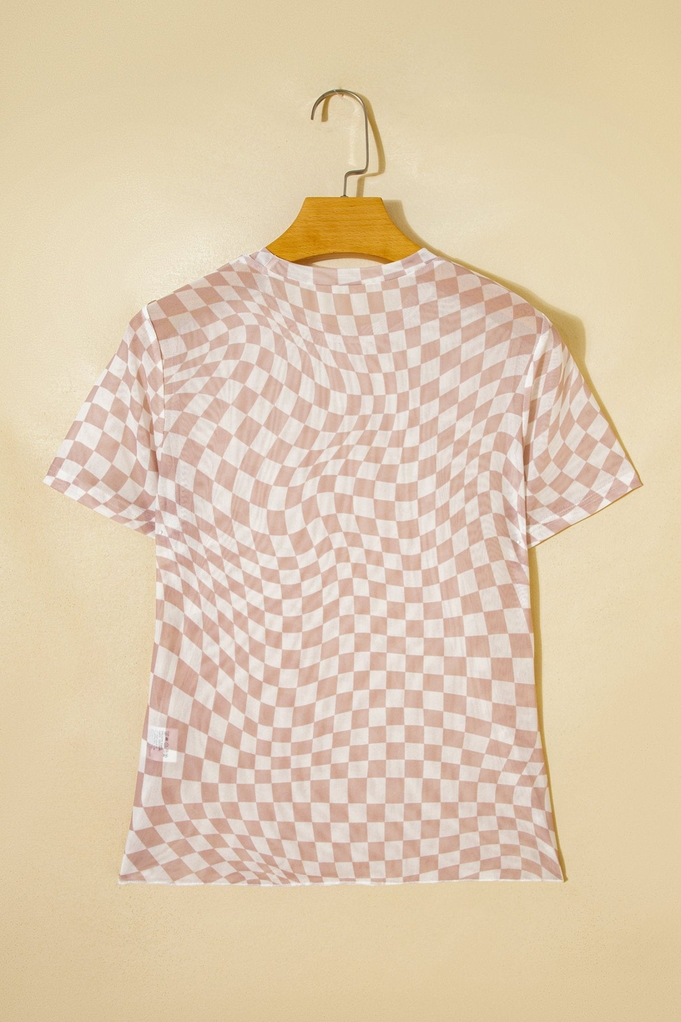 Checker Mesh Mock Neck Short Sleeve T-Shirt - Rooted & Reckless Co.