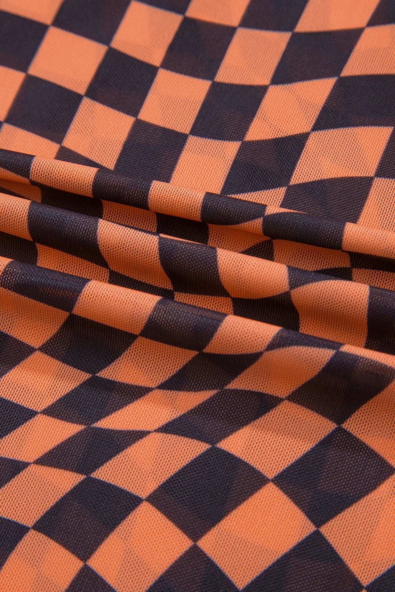 Checker Mesh Mock Neck Short Sleeve T-Shirt - Rooted & Reckless Co.