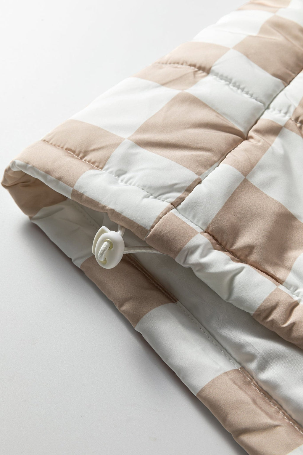 Checker Patchwork Quilted Buttoned Zip Up Vest - Rooted & Reckless Co.