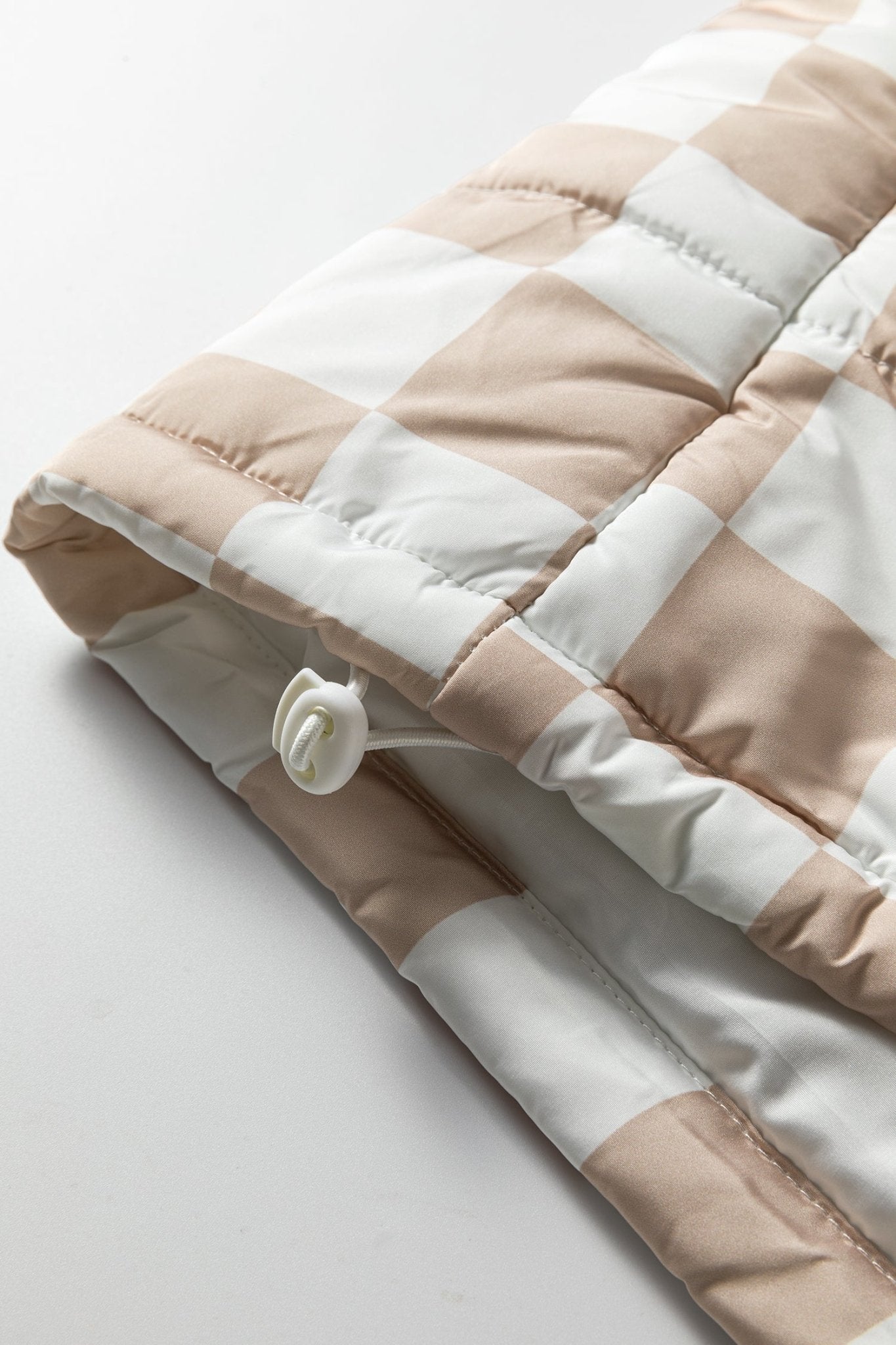 Checker Patchwork Quilted Buttoned Zip Up Vest - Rooted & Reckless Co.