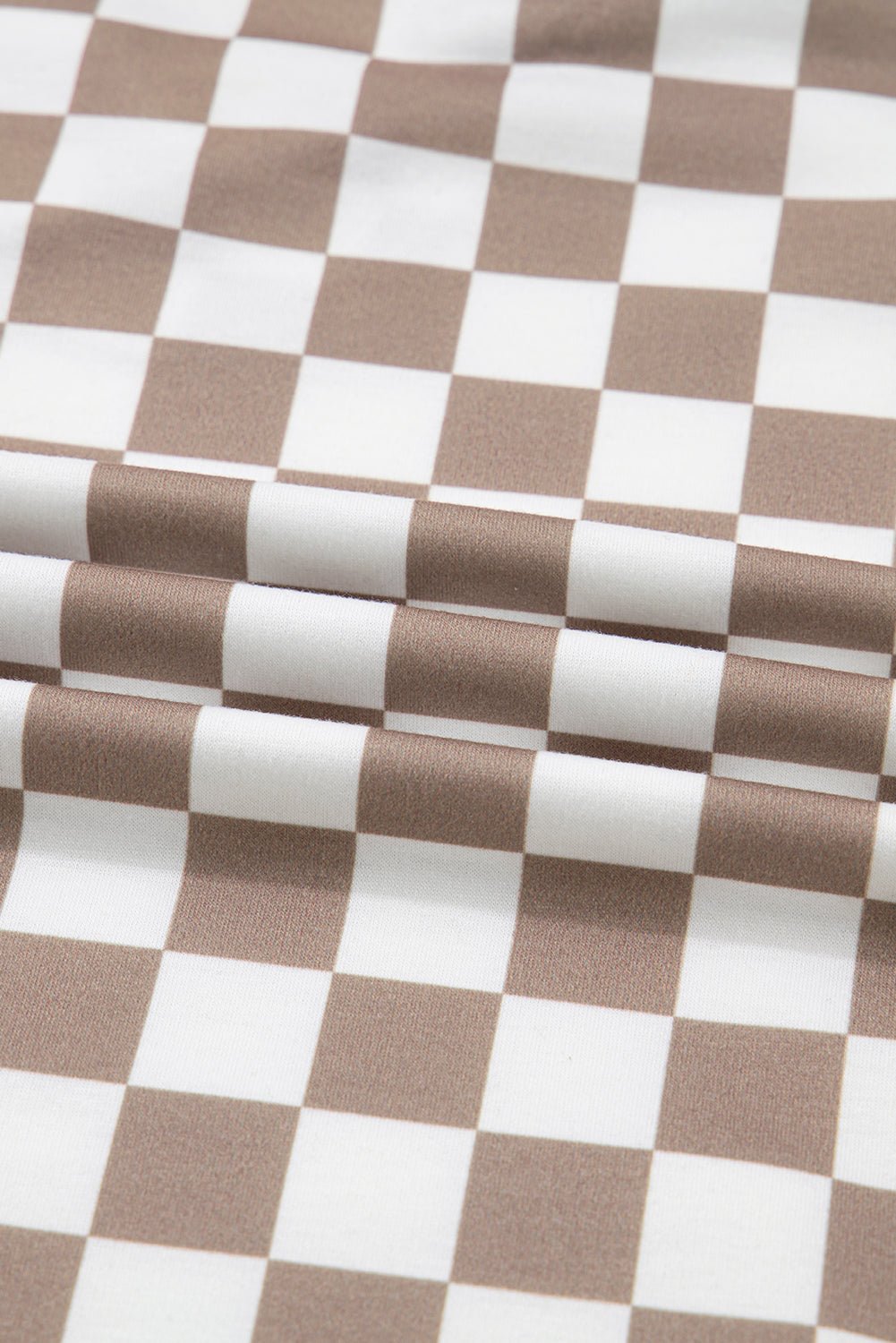 Checker Patchwork Tie Neck Oversized Hoodie - Rooted & Reckless Co.