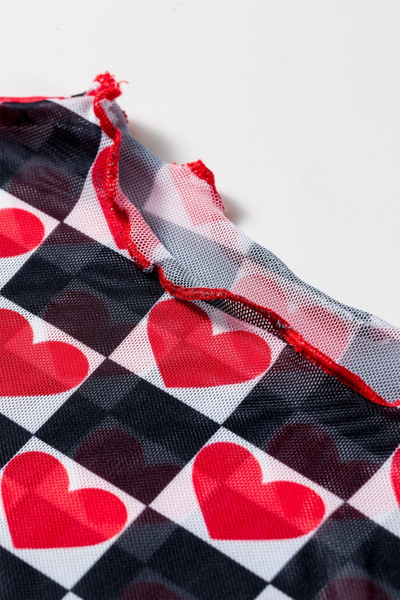 Checker Sheer Mesh Long Sleeve Blouse - Rooted & Reckless Co.