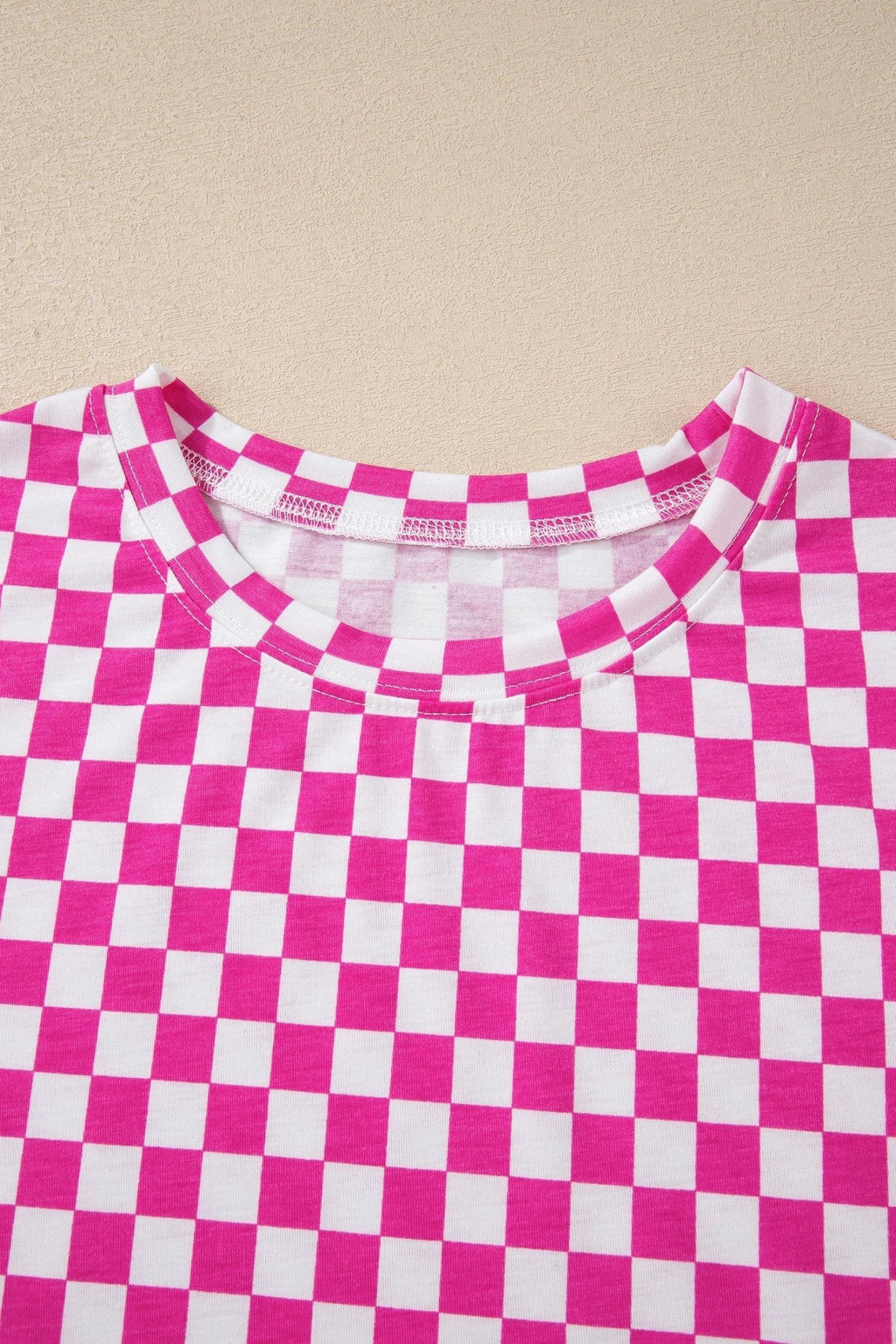 Checker Short Sleeve Tee & Pants Lounge Set - Rooted & Reckless Co.