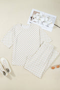 Checker Short Sleeve Tee & Pants Lounge Set - Rooted & Reckless Co.