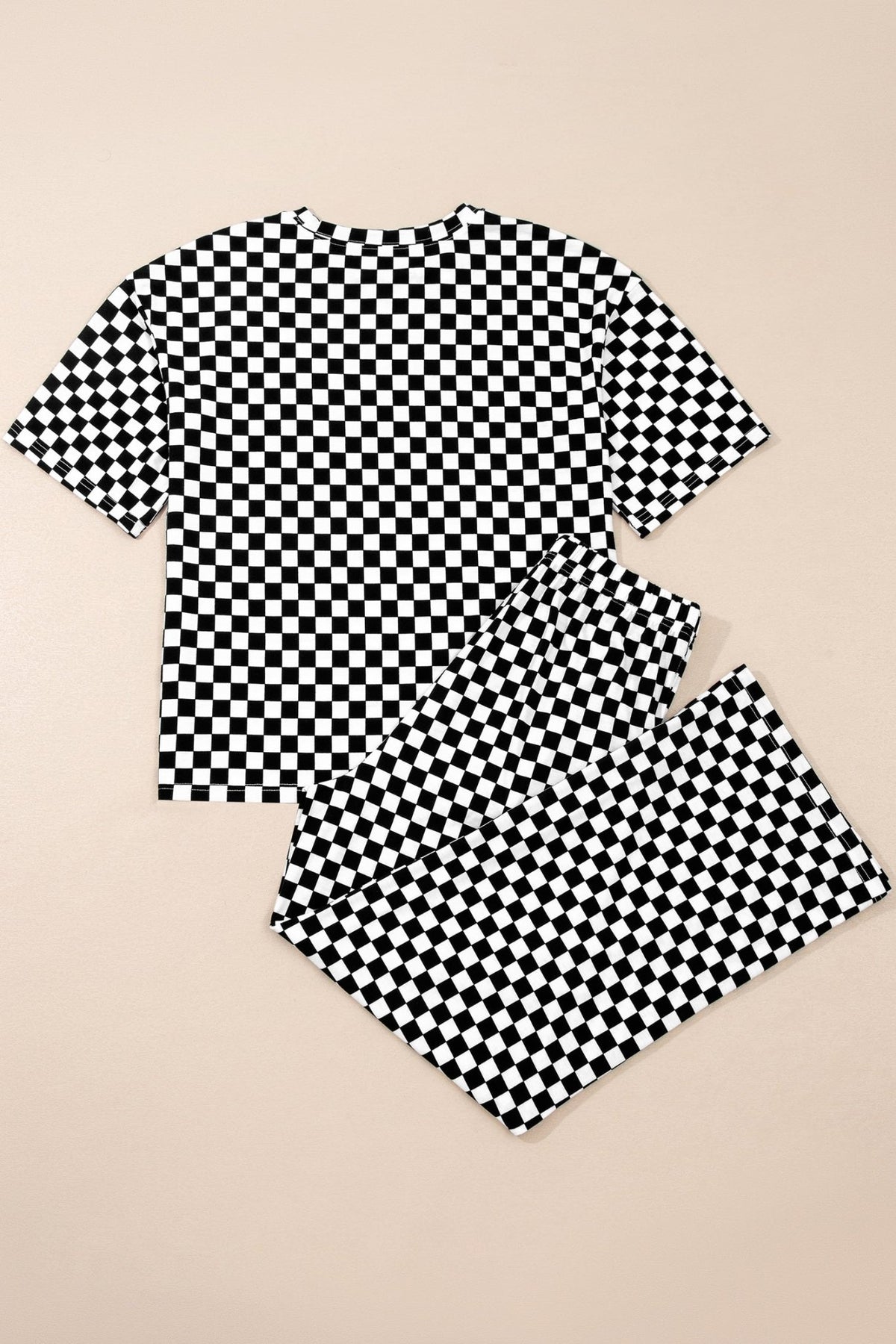 Checker Short Sleeve Tee & Pants Set - Rooted & Reckless Co.