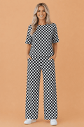 Checker Short Sleeve Tee & Pants Set - Rooted & Reckless Co.