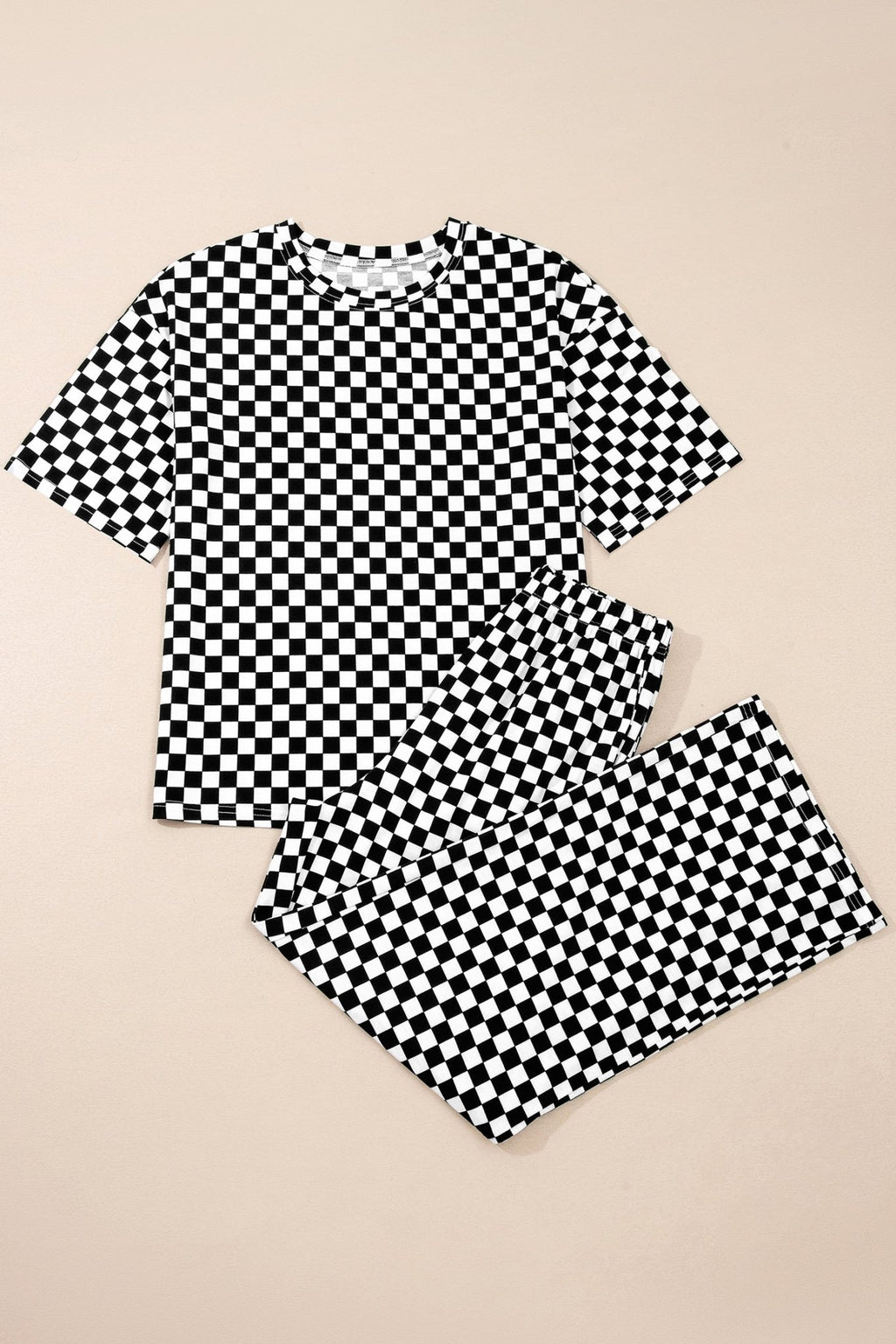 Checker Short Sleeve Tee & Pants Set - Rooted & Reckless Co.