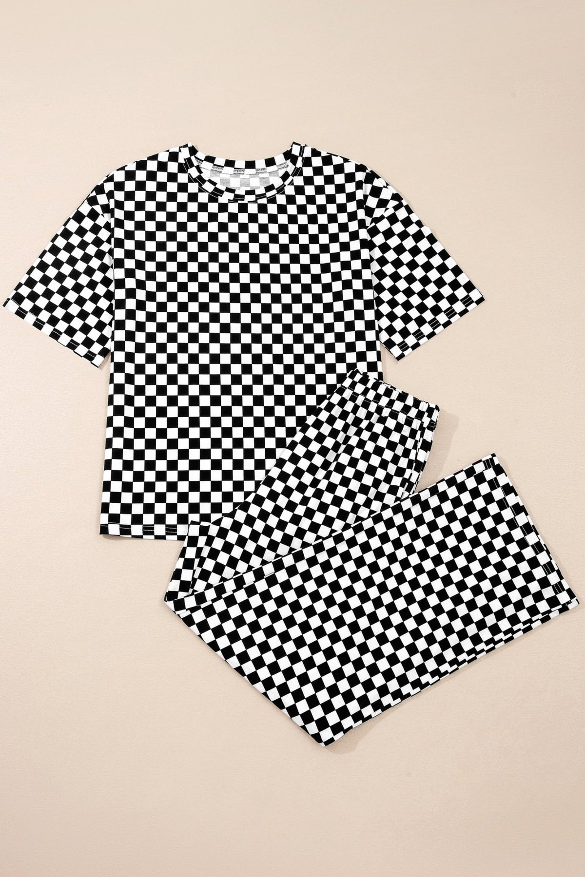 Checker Short Sleeve Tee & Pants Set - Rooted & Reckless Co.