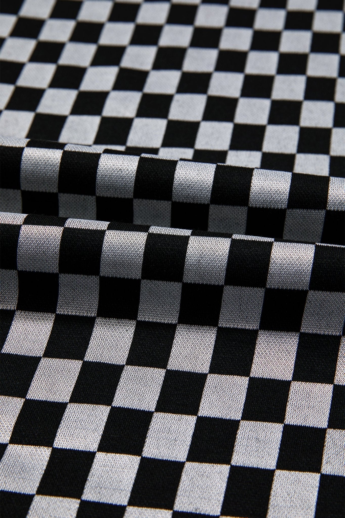 Checker Textured Patchwork Drawstring Waist Pants - Rooted & Reckless Co.