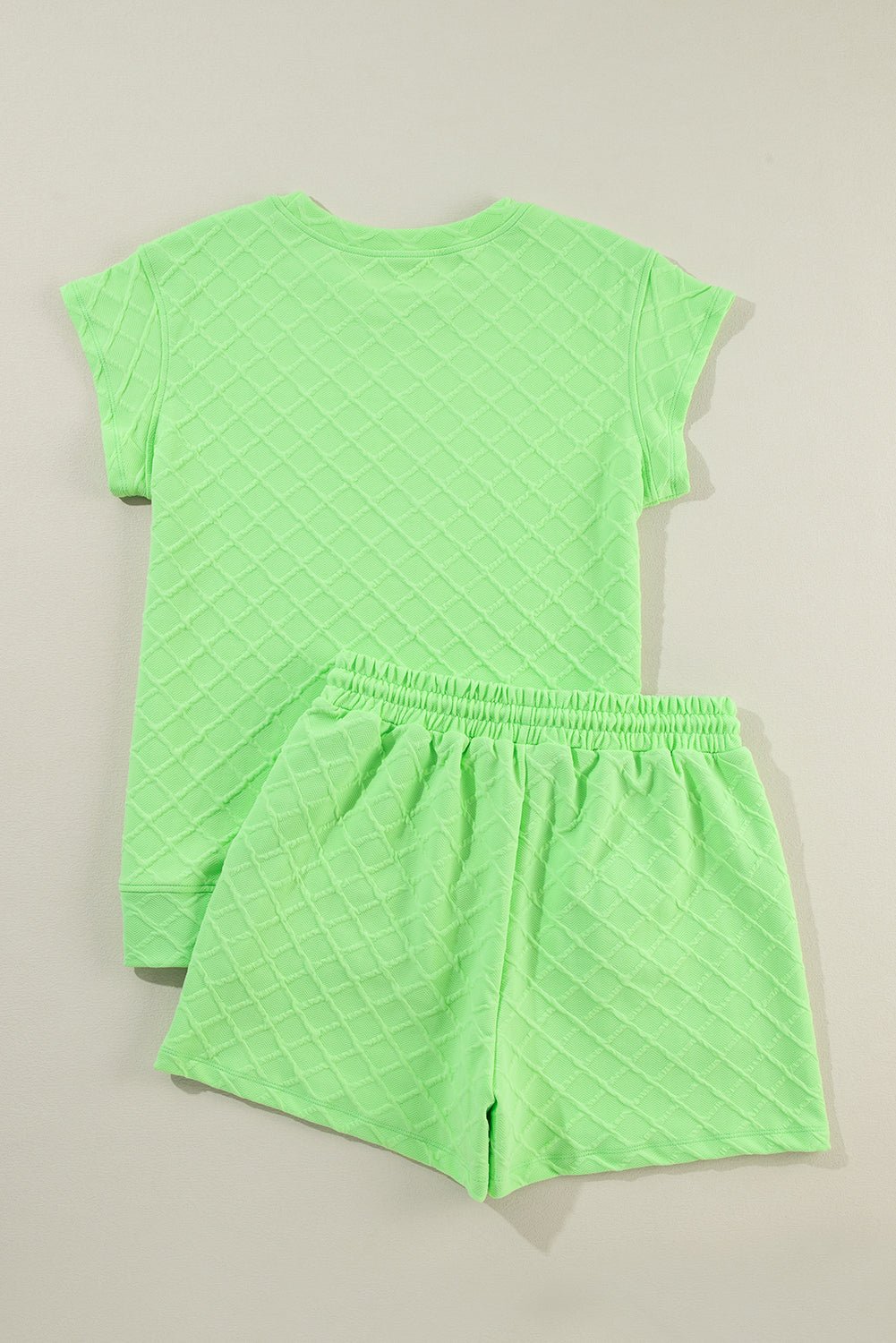 Checker Textured Tee and Drawstring Shorts - Rooted & Reckless Co.