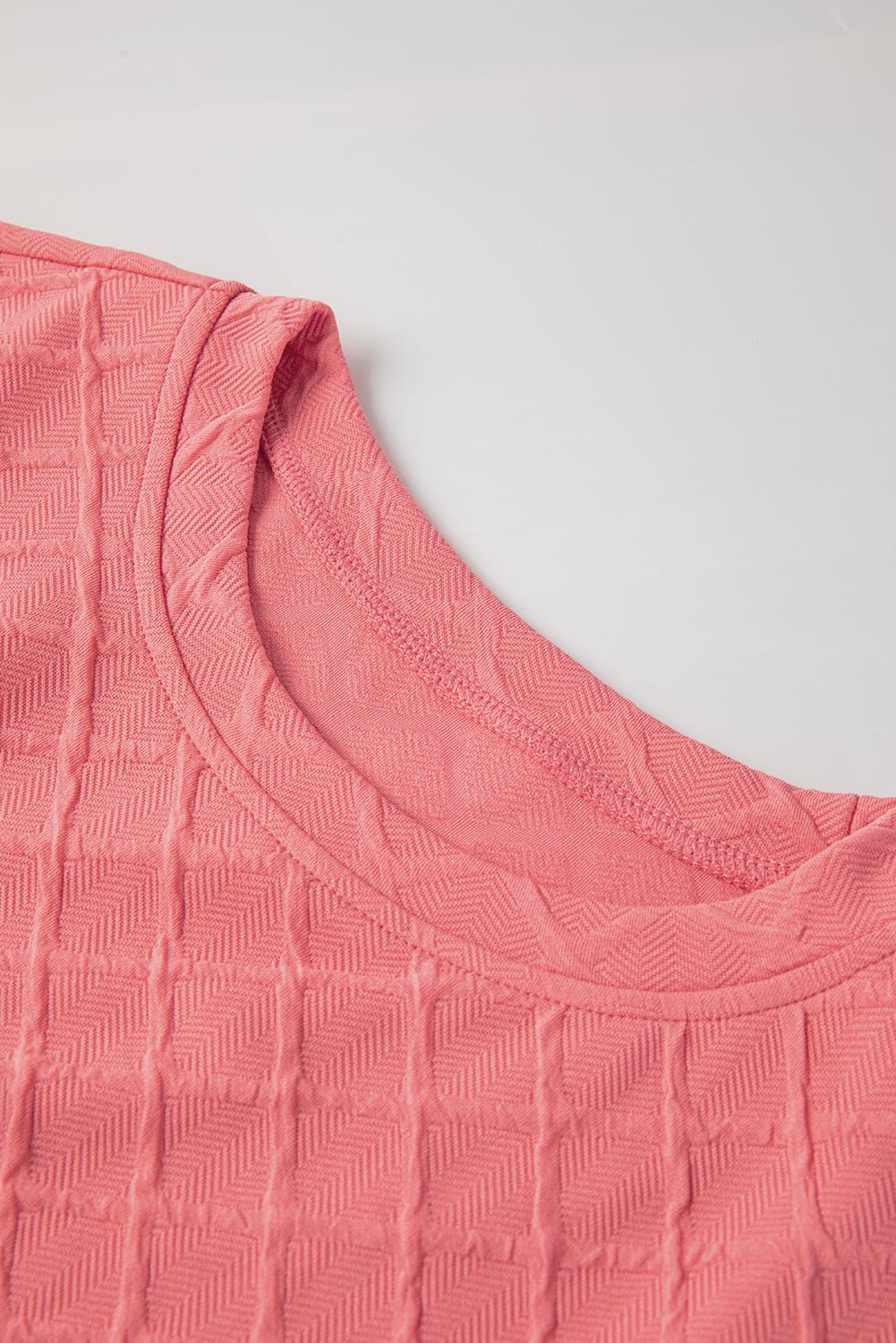 Checker Textured Tee and Drawstring Shorts - Rooted & Reckless Co.