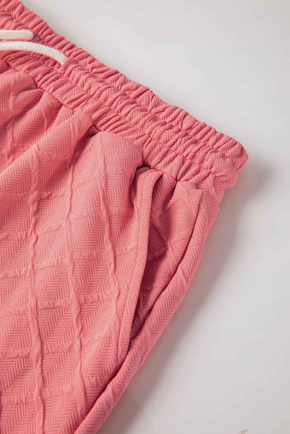 Checker Textured Tee and Drawstring Shorts - Rooted & Reckless Co.