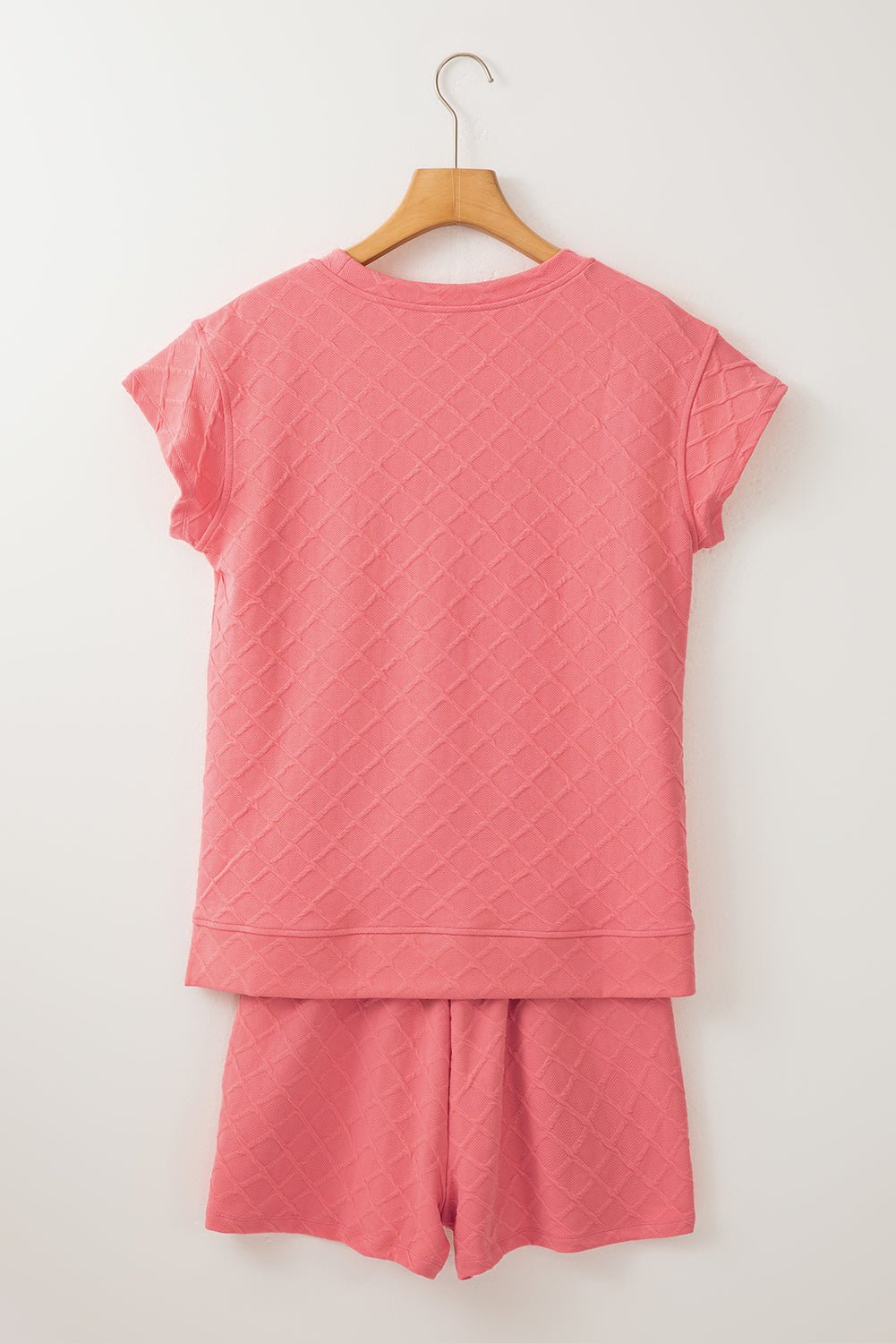 Checker Textured Tee and Drawstring Shorts - Rooted & Reckless Co.