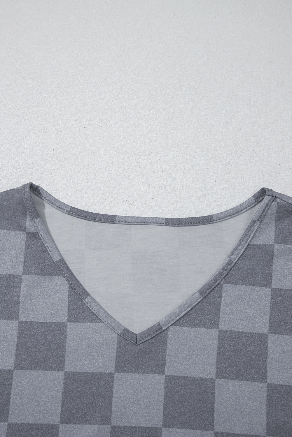 Checker V-Neck Tee & Drawstring Shorts Set - Rooted & Reckless Co.