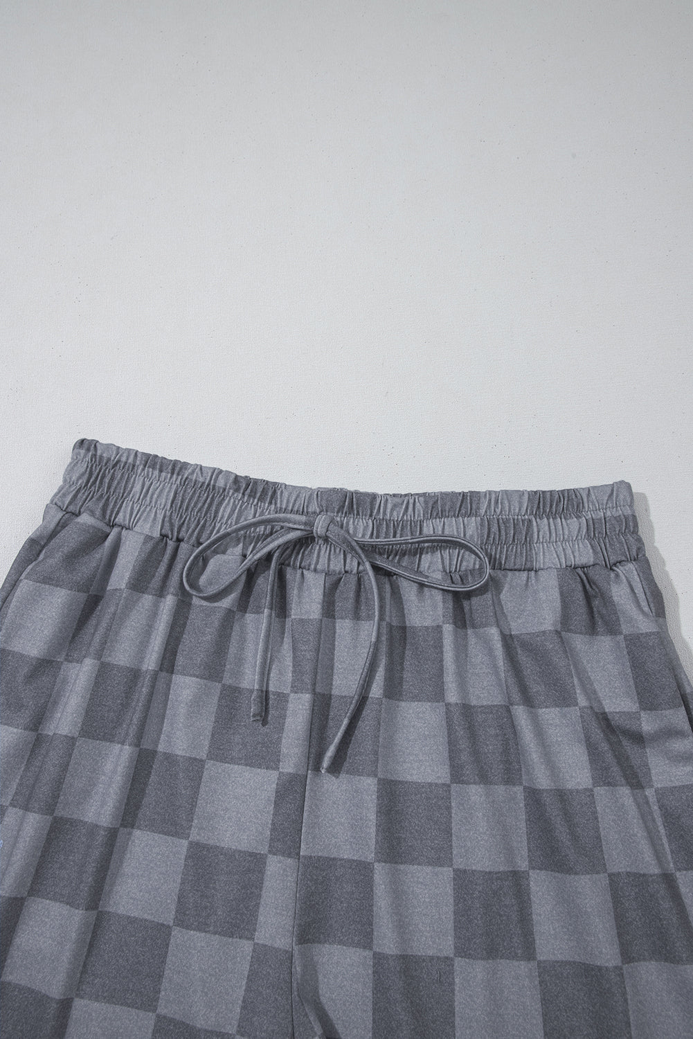 Checker V-Neck Tee & Drawstring Shorts Set - Rooted & Reckless Co.