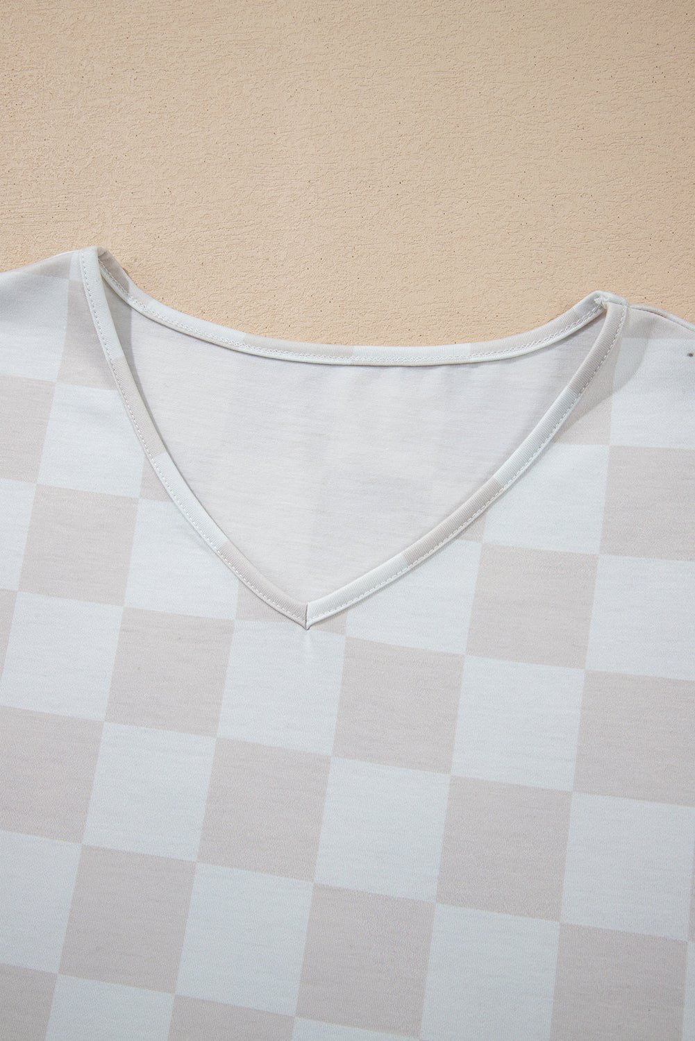 Checker V-Neck Tee & Drawstring Shorts Set - Rooted & Reckless Co.