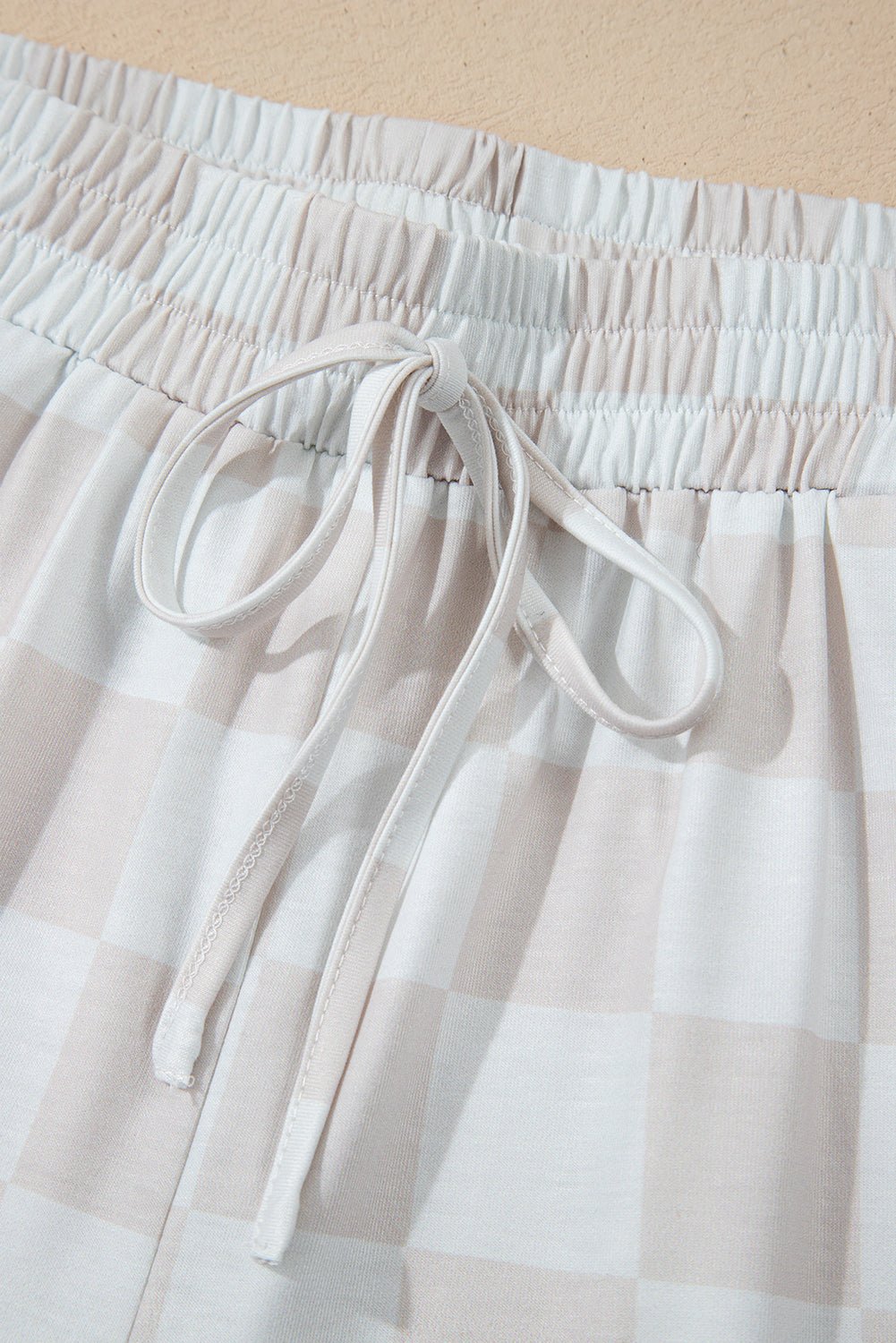 Checker V-Neck Tee & Drawstring Shorts Set - Rooted & Reckless Co.