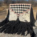 Checkered Black and White Genuine Leather Western Purse, Wallet, OR Clutch by Double B Wild Rags - Rooted & Reckless Co.