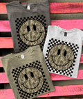 Checkered Camo Smiley Face- 3 Color Options - Rooted & Reckless Co.