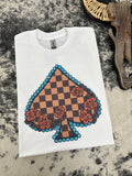 Checkered Spade Tee or Crewneck - Rooted & Reckless Co.