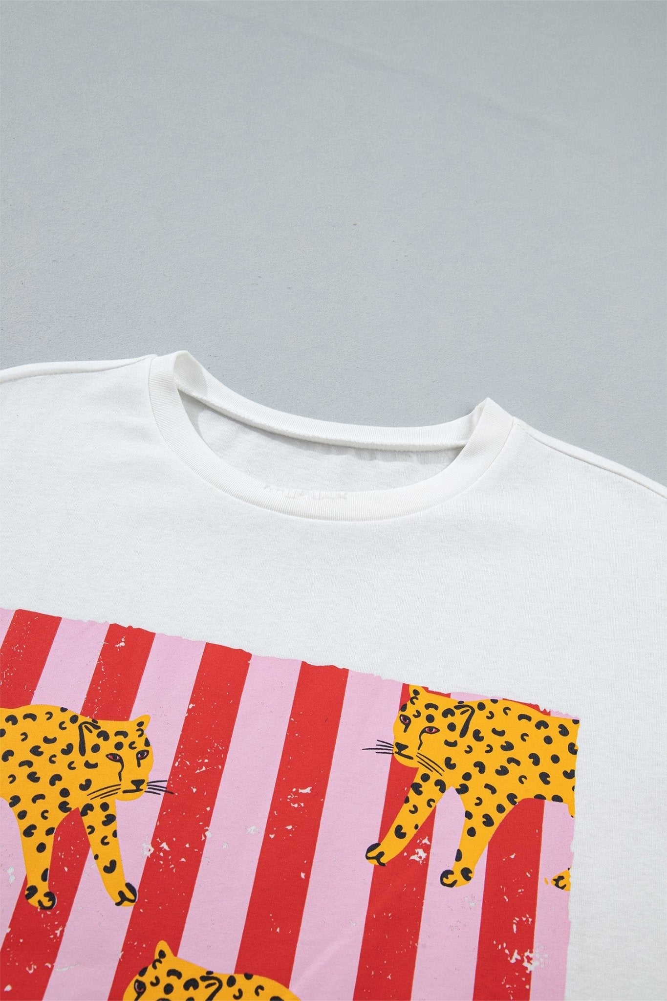 Cheetah Stripe Retro Graphic Short Sleeve Tee - Rooted & Reckless Co.