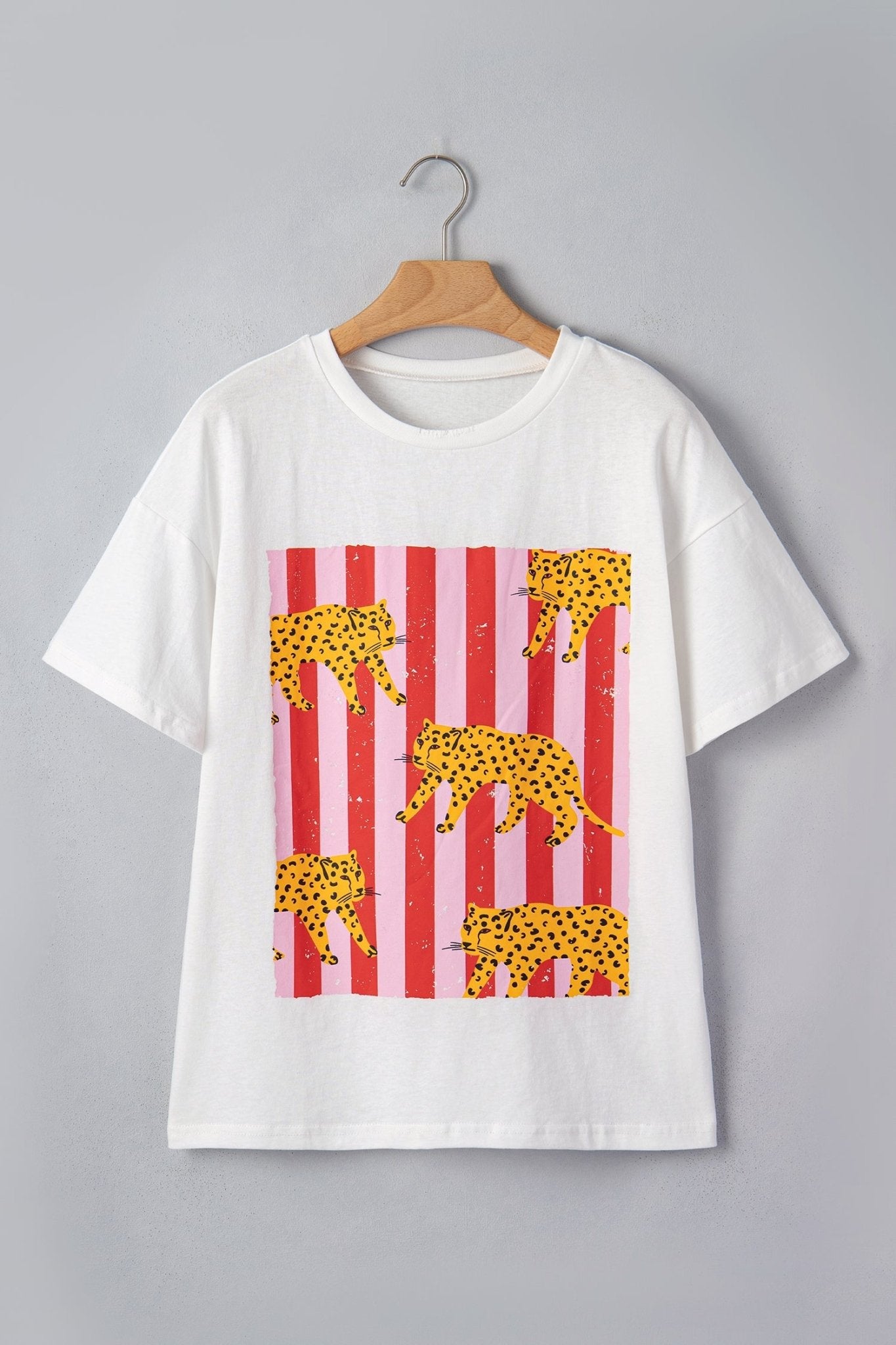 Cheetah Stripe Retro Graphic Short Sleeve Tee - Rooted & Reckless Co.
