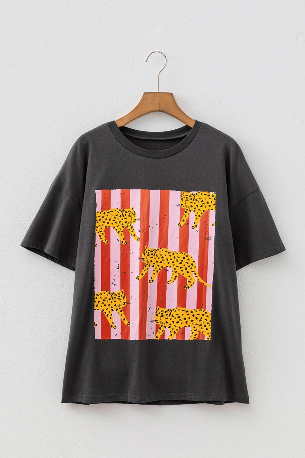 Cheetah Stripe Retro Graphic Short Sleeve Tee - Rooted & Reckless Co.