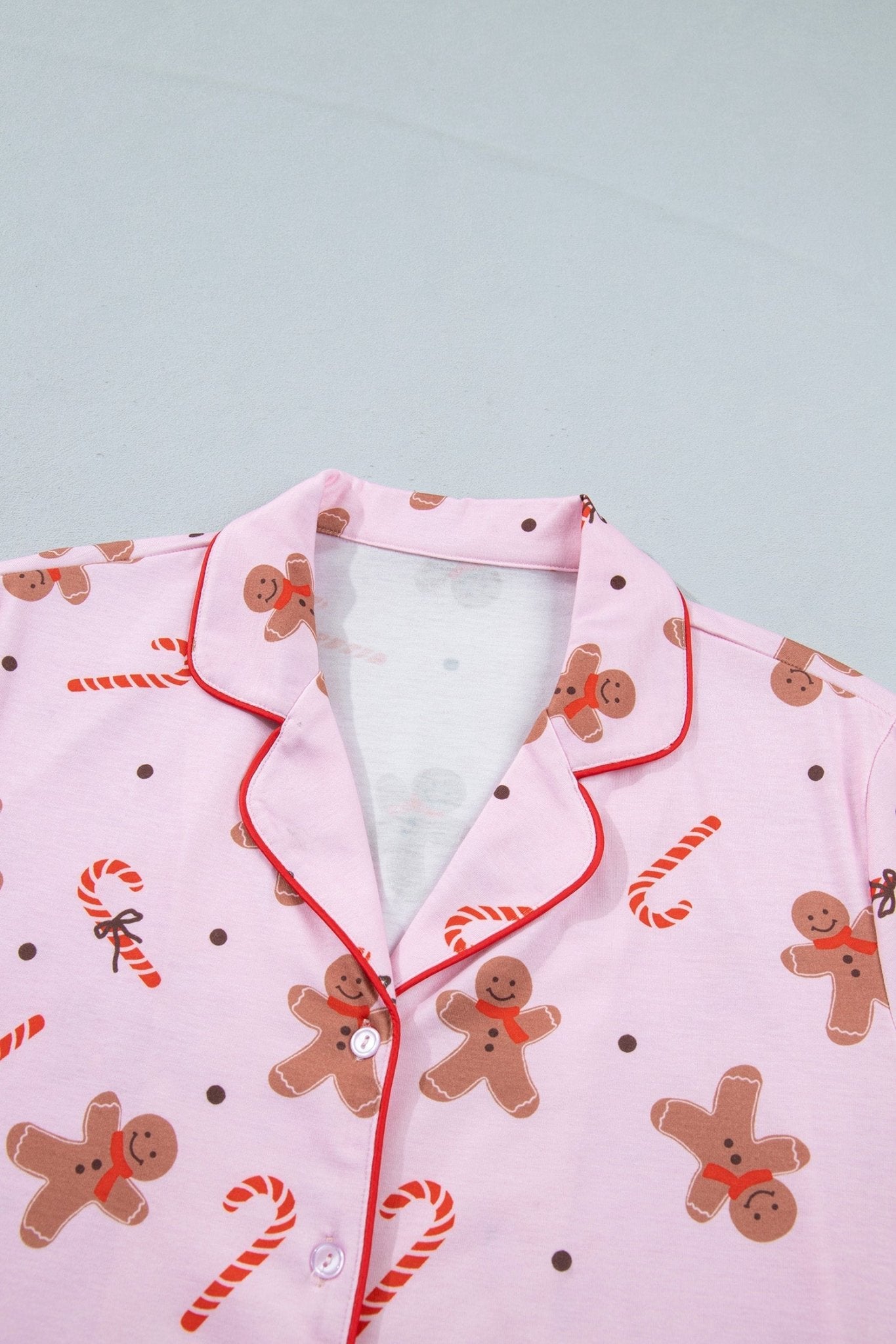 Christmas Gingerbread Top & Shorts Pajama Set - Rooted & Reckless Co.