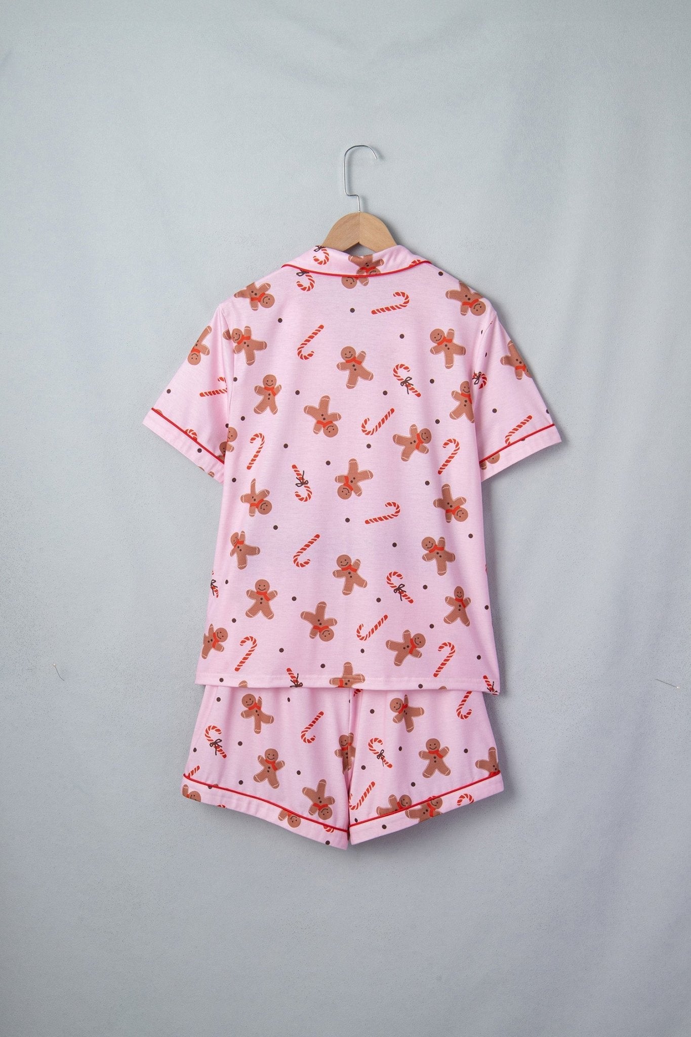 Christmas Gingerbread Top & Shorts Pajama Set - Rooted & Reckless Co.