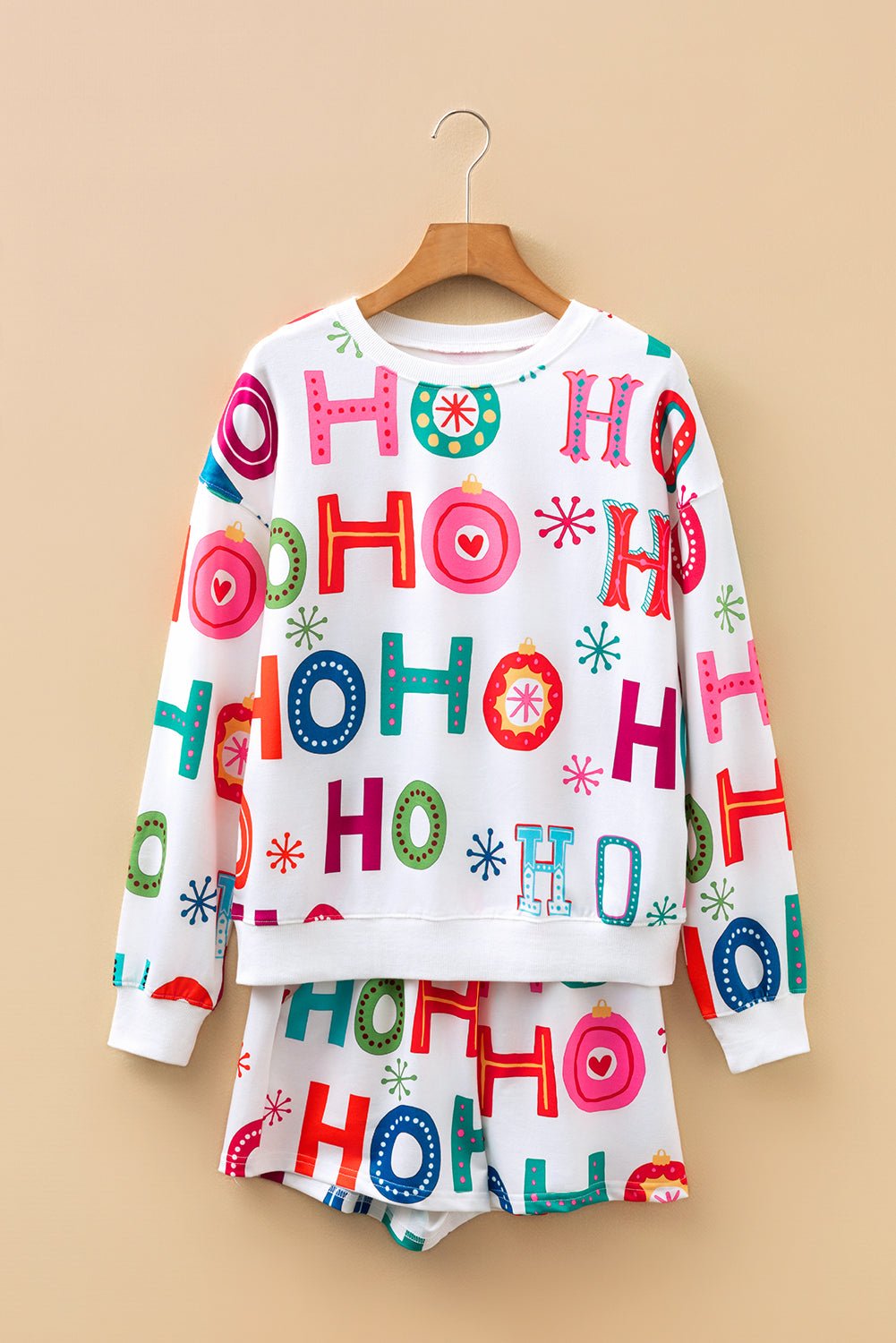 Christmas Long Sleeve Top & Shorts Lounge Set - Rooted & Reckless Co.