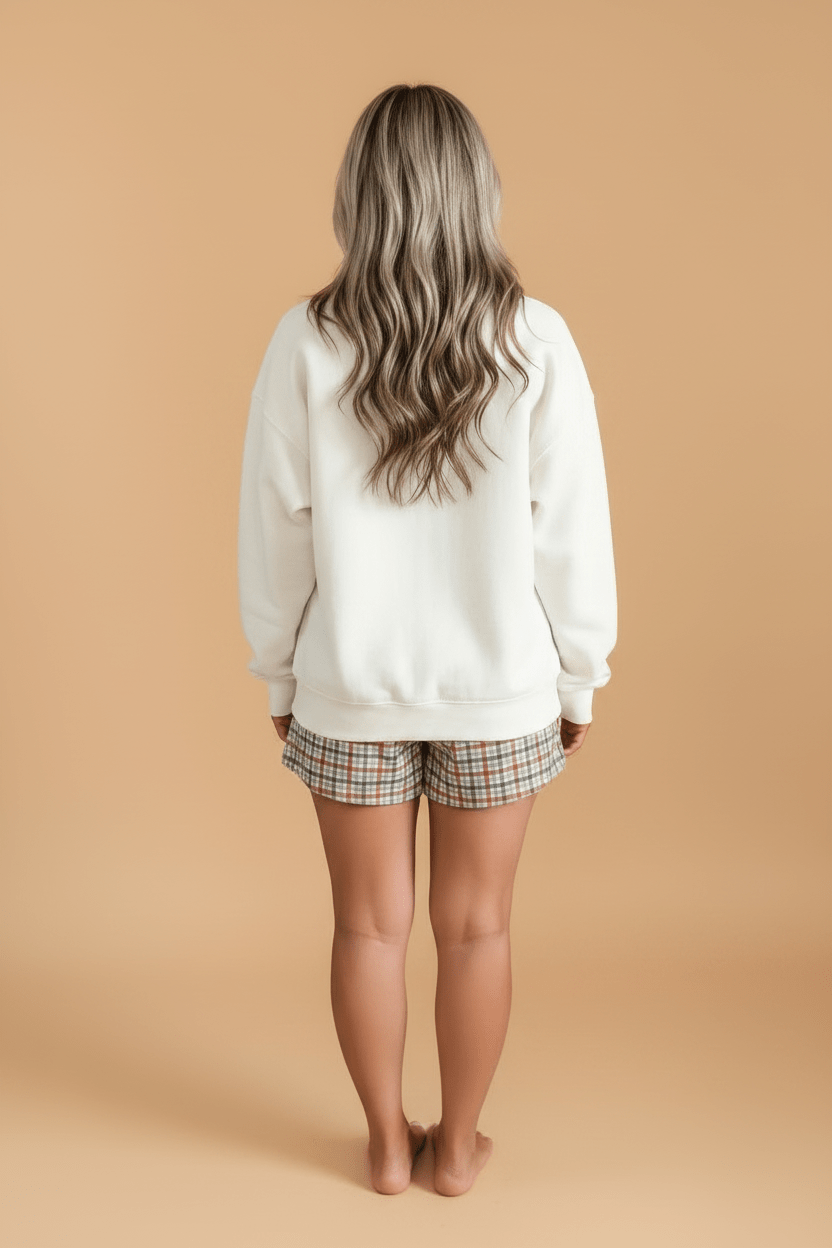 Christmas Merry Plaid Long Sleeve Top & Shorts Set - Rooted & Reckless Co.