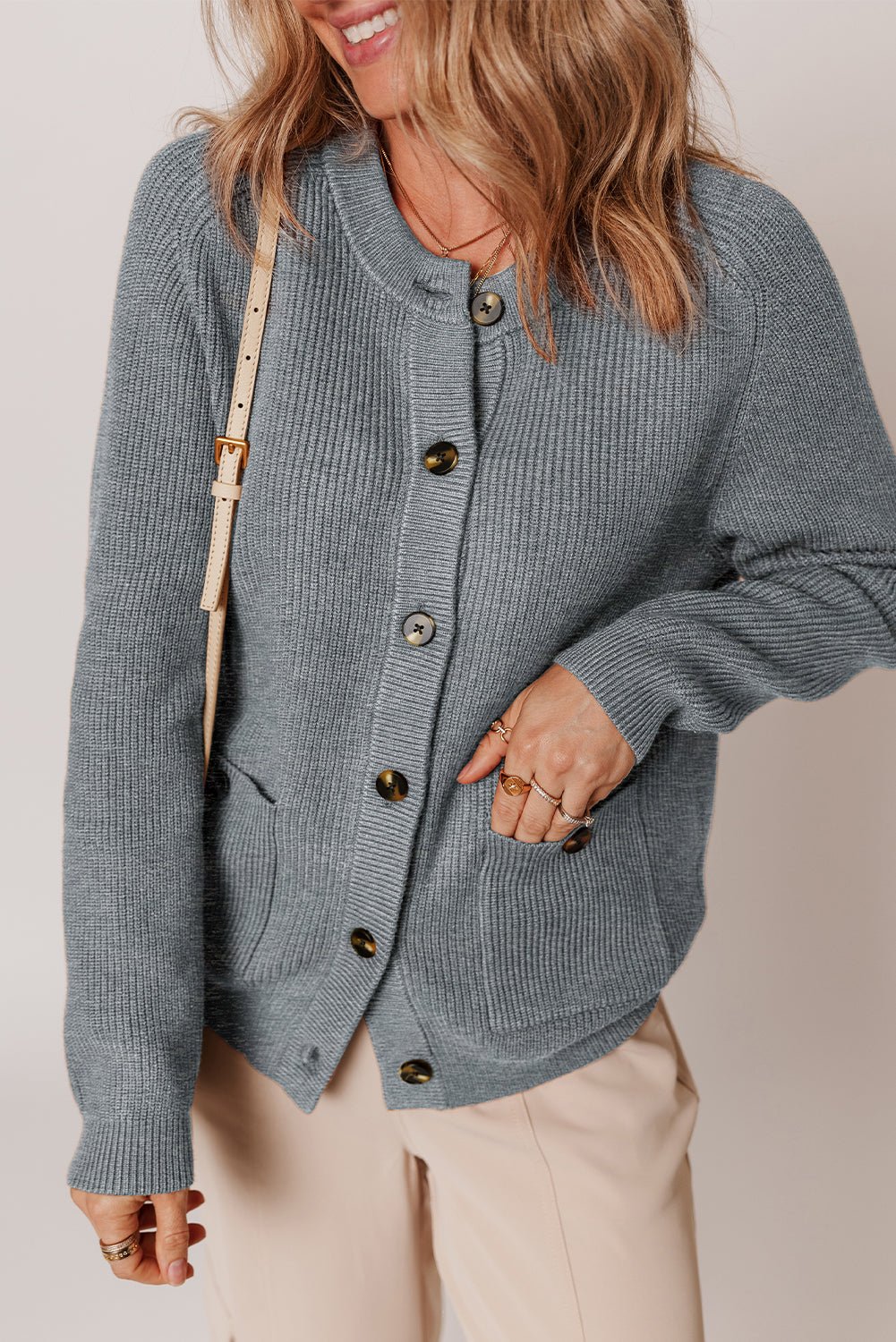 Chunky Knit Button-Front Cardigan Sweater - Rooted & Reckless Co.